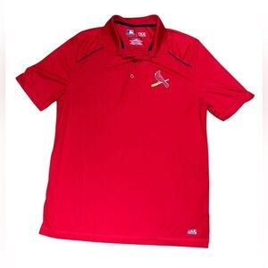 St Louis Cardinals TX3 Cool Polo Shirt Mens LG Red MLB‎ Genuine Merchandise